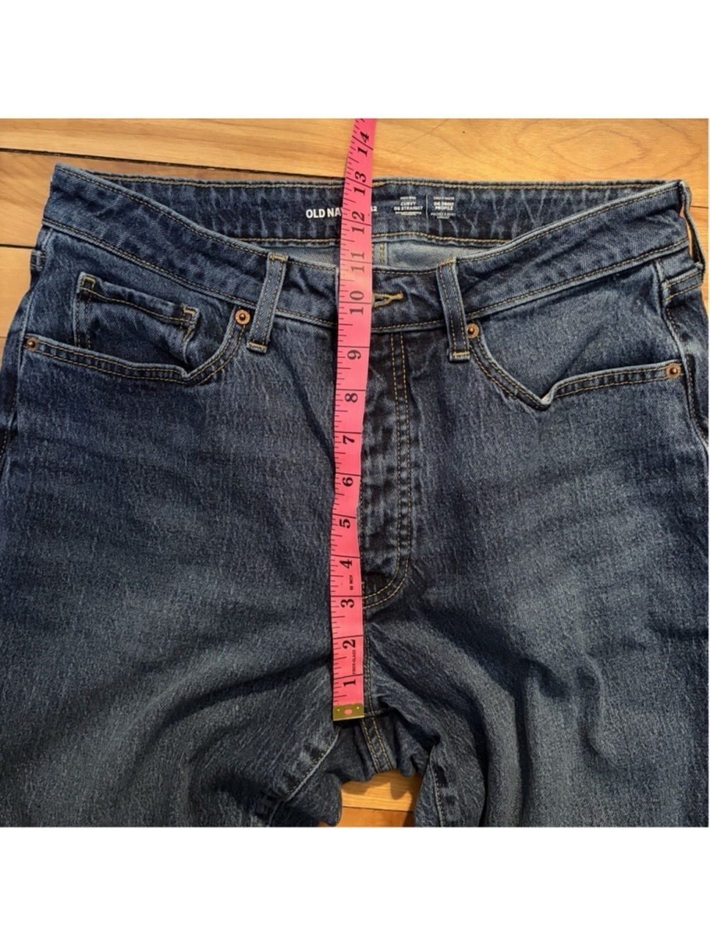 Old Navy High Rise/Button Fly OG Straight Jeans - Size 12 - Picture 6 of 9